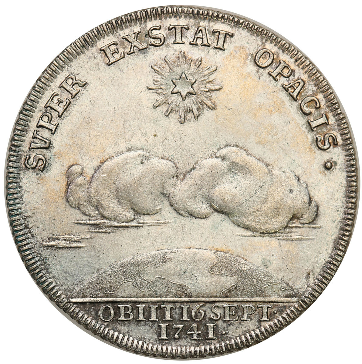 Niemcy, Hamburg. Medal 1741 z okazji śmierci burmistrza Johanna Hermanna Luisa